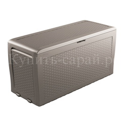 Пластиковый сундук Keter Samoa Rattan 270 л cappuccino