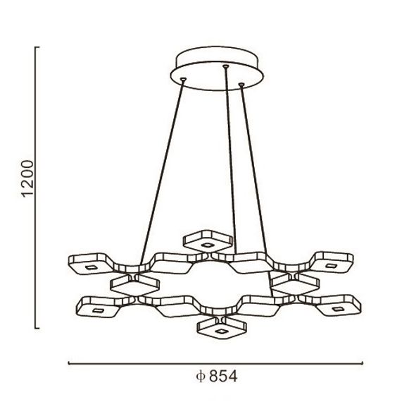 Подвесной светодиодный светильник Romatti Cullinan Favo L11137E