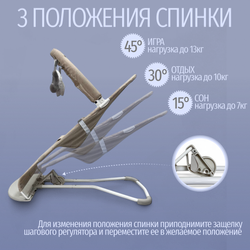 Детский шезлонг-качалка BubaGO Momo