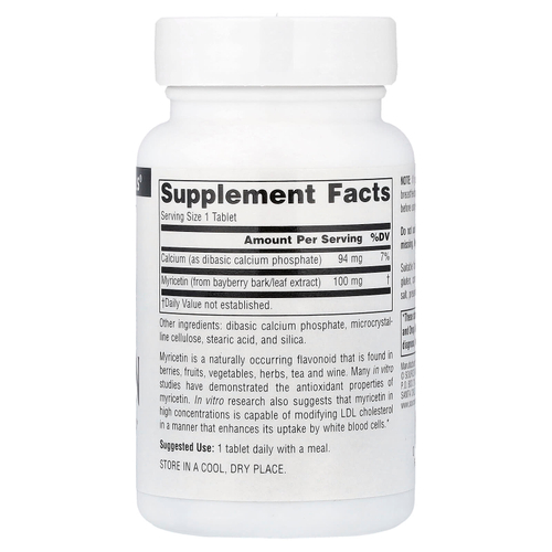 Source Naturals, мирицетин, 100 мг, 60 таблеток