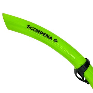 Трубка Scorpena E2 с клапаном зеленый неон