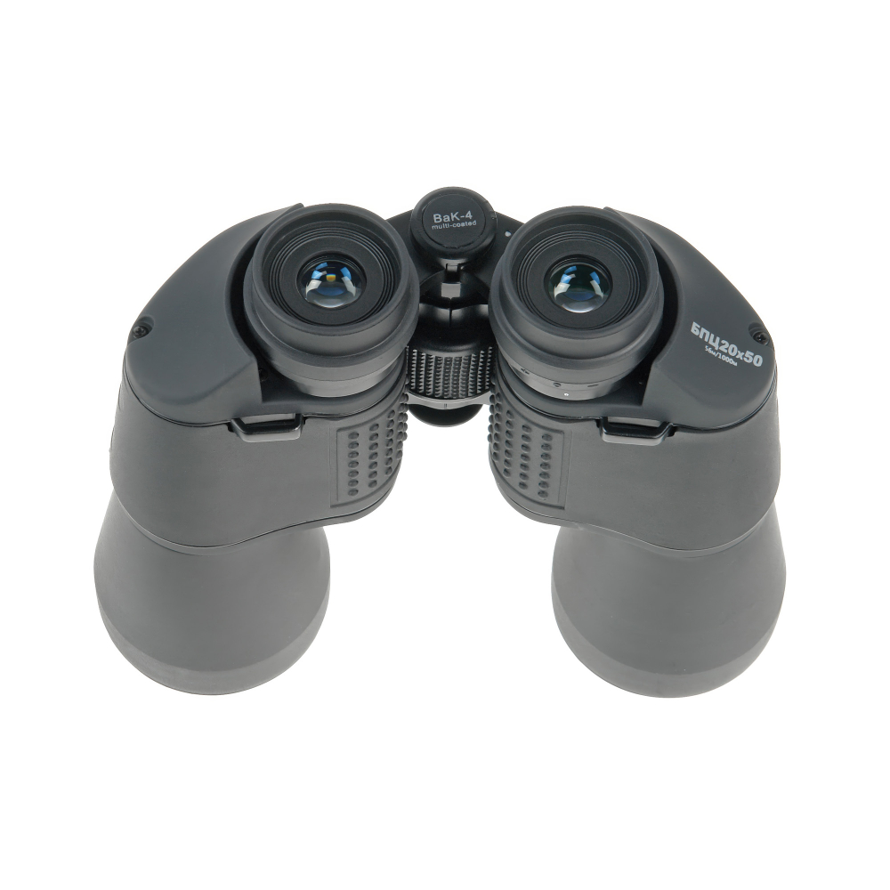 Бинокль Veber Classic БПЦ 20x50 VR серый - влагозащищенный корпус с обрезиненным покрытием