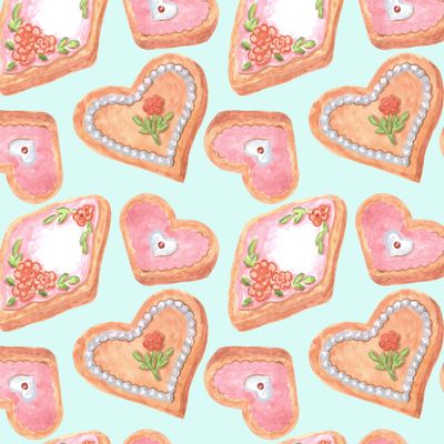 печенье на мятном фоне