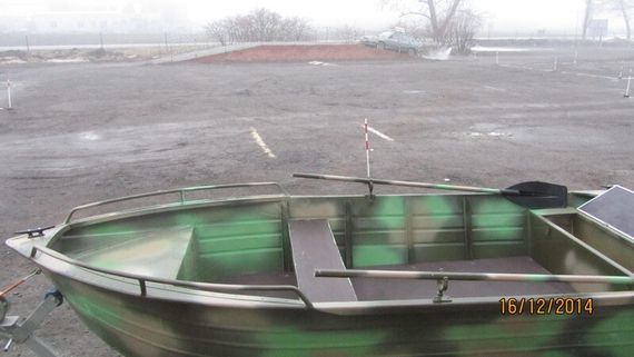 Алюминиевая моторно-гребная лодка Охотник 380