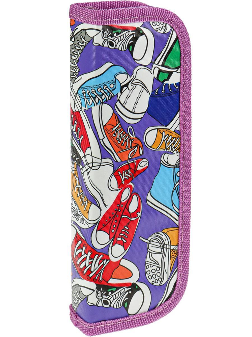 Пенал 1-секц, 190х65 "Кеды сиреневый" (ПН-8624) (Проф-Пресс)