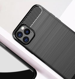 Чехол для iPhone 11 Pro Max цвет Black (черный), серия Carbon от Caseport