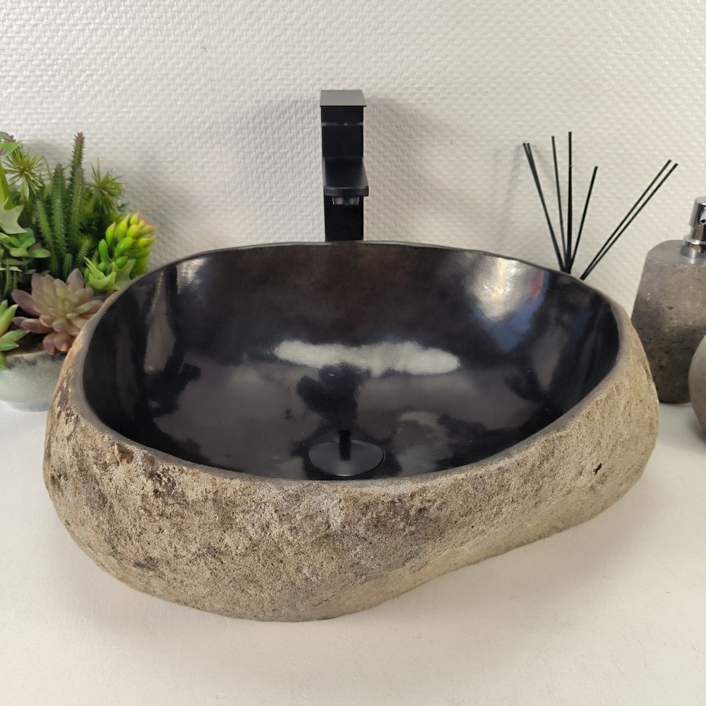 Раковина из речного камня RS-65395 50*42*15 0861