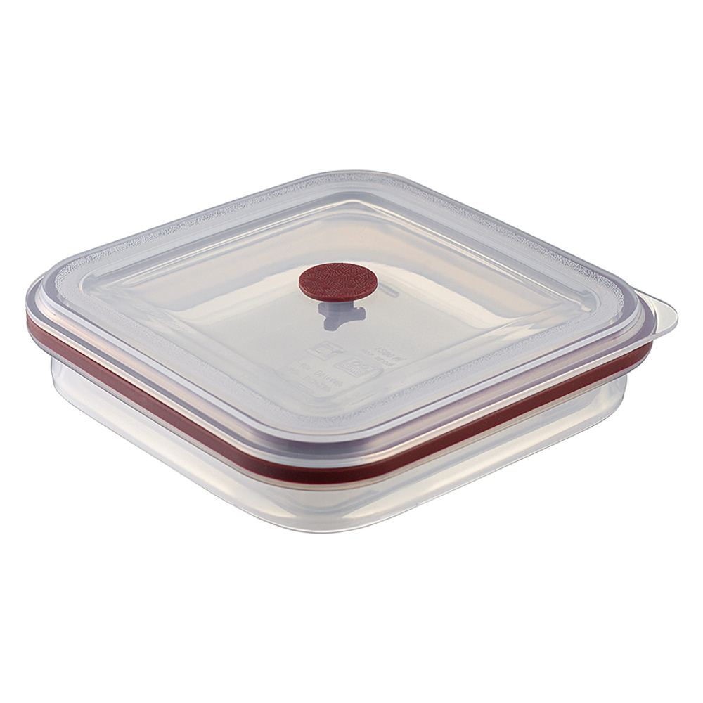 Контейнер для переноски и хранения силиконовый квадратный складной silikobox, 1,2 л, темно-сливовый