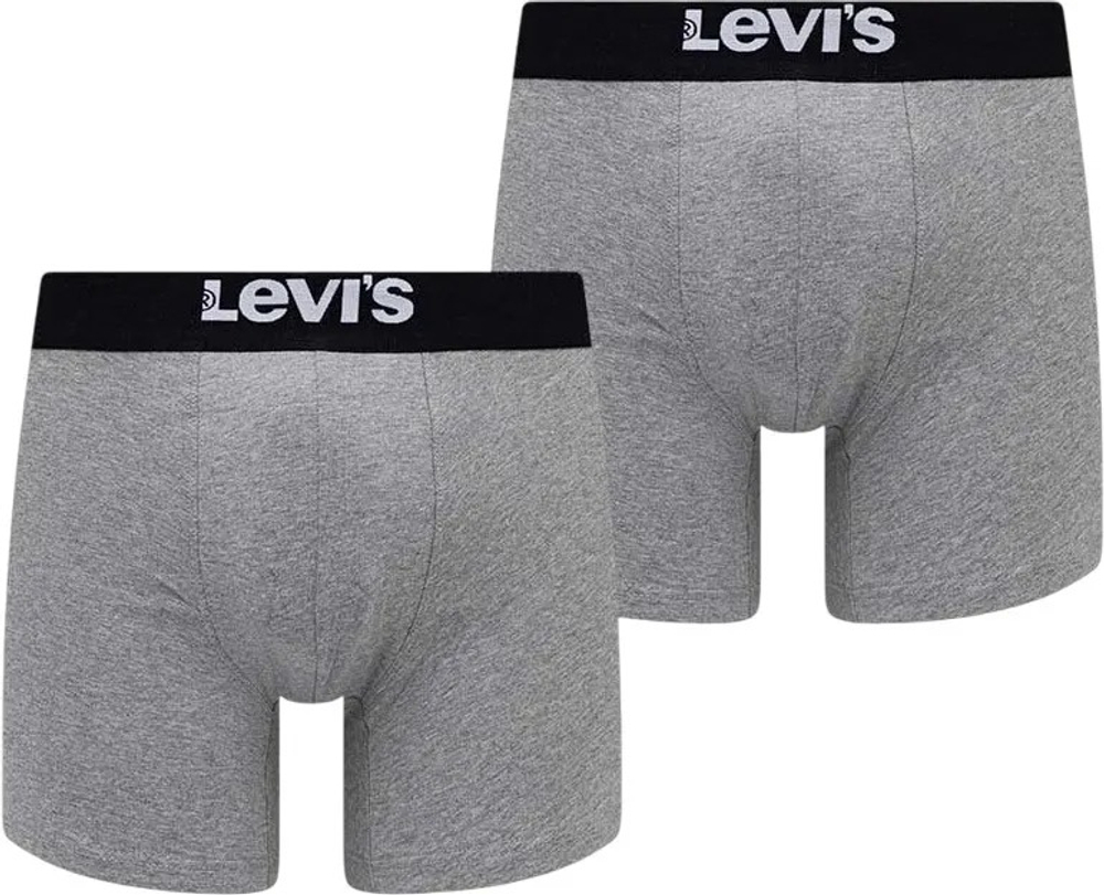Трусы мужские ( набор 2 шт. ) LEVI'S SOLID BASIC BOXER BRIEF ORGANIC CO 2P