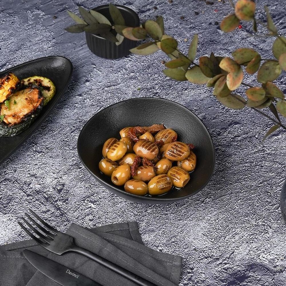 Салатник 260 мл 15*13,5 см h4,8 см Wave Up Smooth Black Raw Stellar P.L. Proff Cuisine [6]