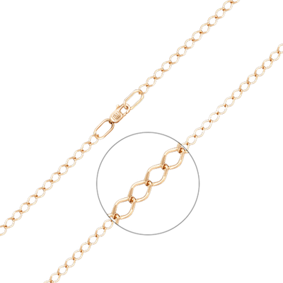 Браслет из красного золота с алмазной гранью (плетение «Ромб»)