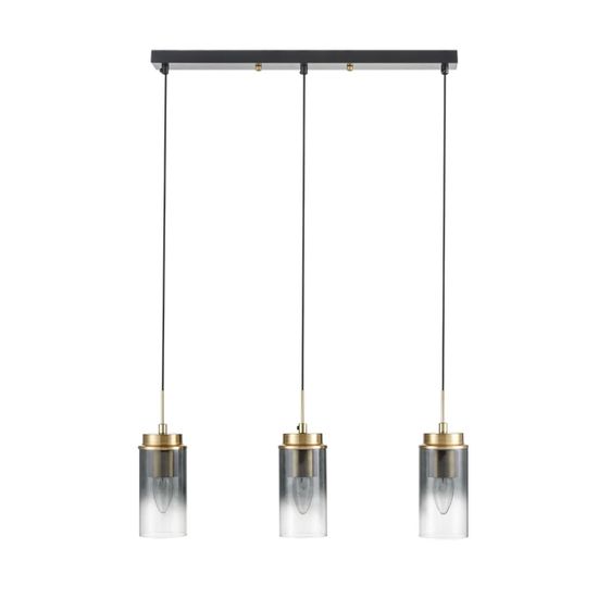 8101/3A COMFI LN26 407 черный/бронза металл/стекло Подвес Е14 3*40W 220V ISHA