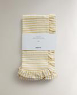 ZARA HOME ХЛОПКОВЫЕ САЛФЕТКИ С ВОЛАНАМИ (2 ШТ.), ЖЕЛТЫЙ