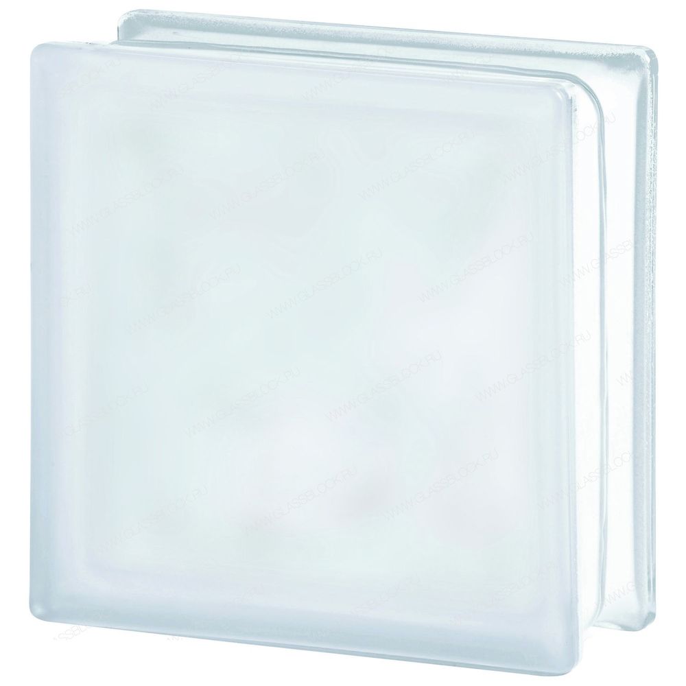 Стеклоблок Vitrablok Волна Матовый 19x19x8 - Бесцветный