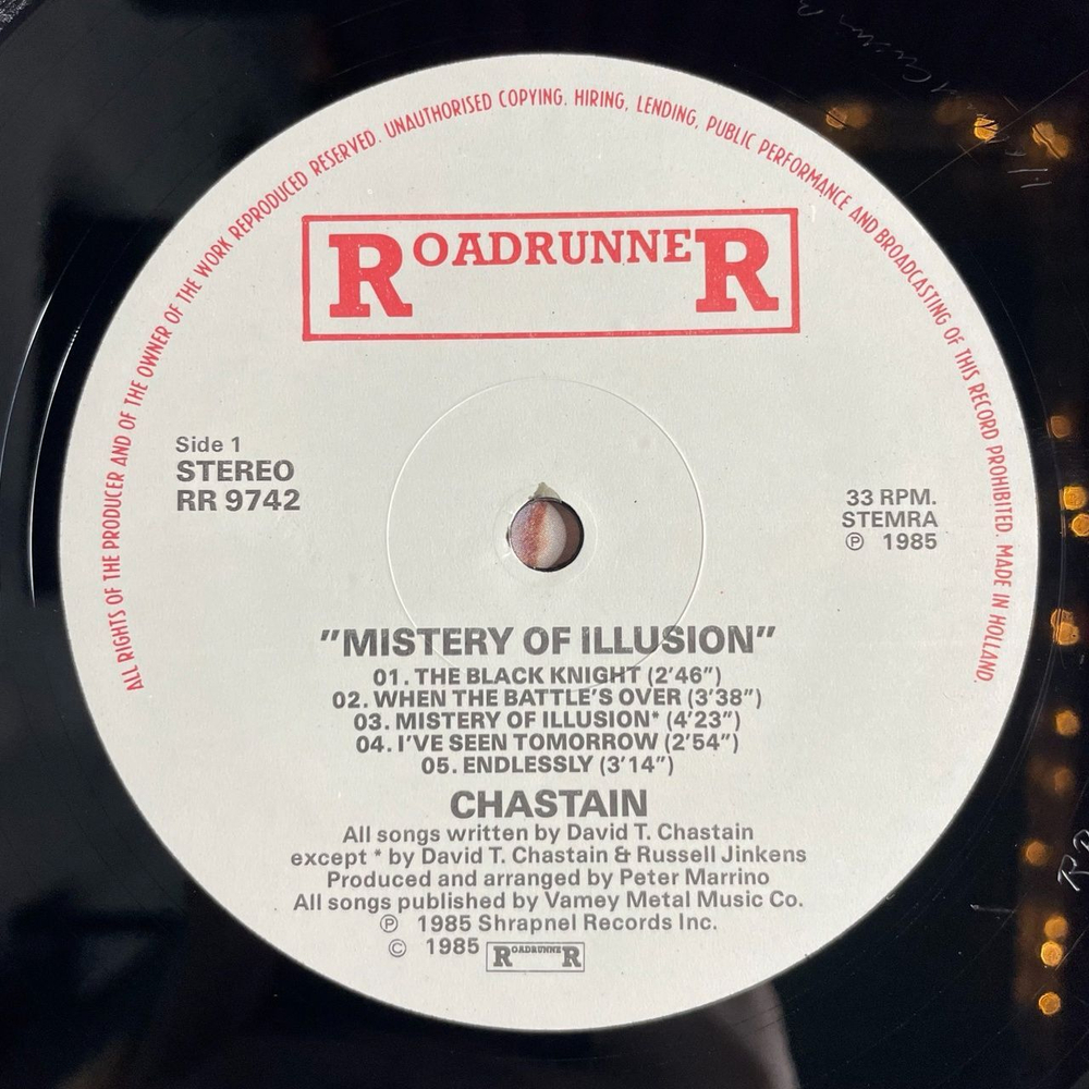 Винтажная виниловая пластинка LP Chastain Mystery Of Illusion (Germany 1985)