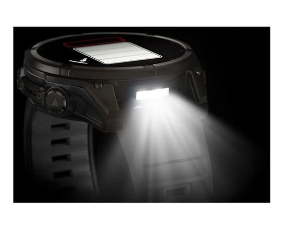 Умные часы Garmin Fenix 8, 47 мм, Solar, Sapphire Carbon Gray DLC Titanium with Black/Pebble Gray Silicone