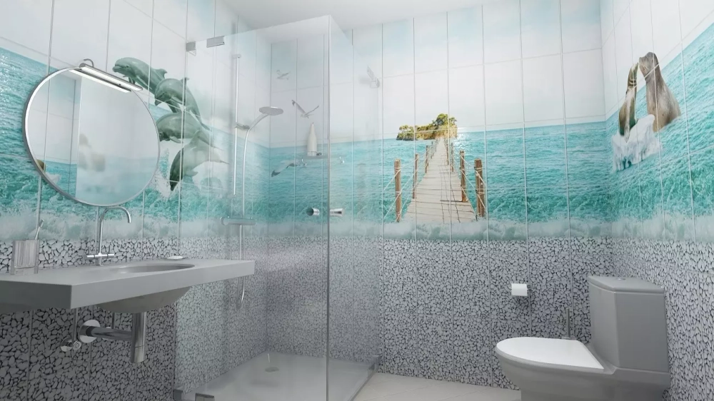 Панель ПВХ 3D Океан фон 2700х250 мм