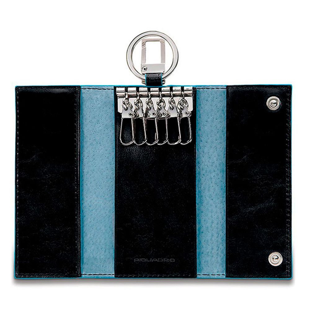 Ключница Piquadro Blue Square черная из кожи (PC1397B2/N) 2