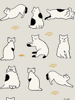 Пододеяльник перкаль Сказка "Кошки" 1,5-спальный на молнии 145x215 см