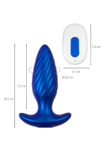 Анальная вибровтулка L`Eroina APP Closs синий 10,5 см
