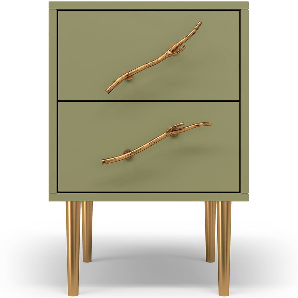 Тумба Арт Колор matte Стайл Голд Зеленая олива матовая