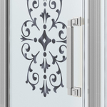 Душевое ограждение Ambassador Royal 18015110-L (120х80х200) прямоугольник,хром,стекло прозрачное с рисунком,распашная,1 место