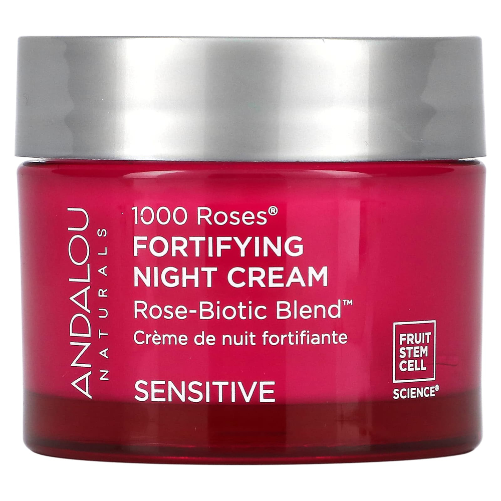 Andalou Naturals, 1000 Roses, укрепляющий ночной крем, для чувствительной кожи, 50 г (1,7 унции)