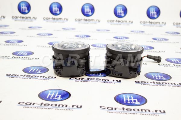 Противотуманные фары (ПТФ) линзованные "Sal-Man" (3 диода LED 30W) на Лада Веста, Нива Урбан, Гранта FL, Ларгус FL, X-Ray, Renault, Nissan, Honda, Ford, Opel, Peugeot, Mitsubishi, Daewoo (арт. 00062)