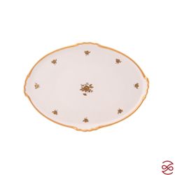Блюдо овальное Queen's Crown Золотая роза 37 см