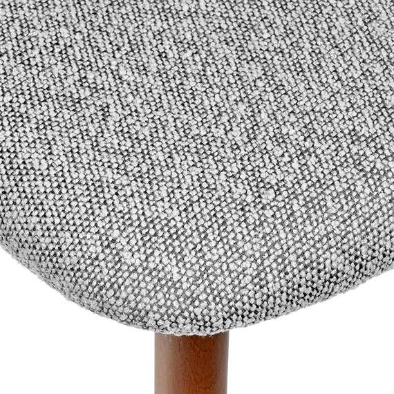 Полубарный стул Mod, светло-серое букле, ножки цвета орех