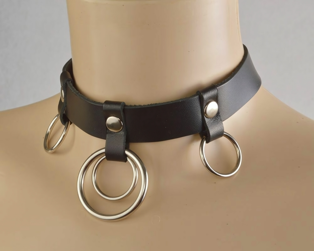 Черный чокер Квадро (Цвет: черный)