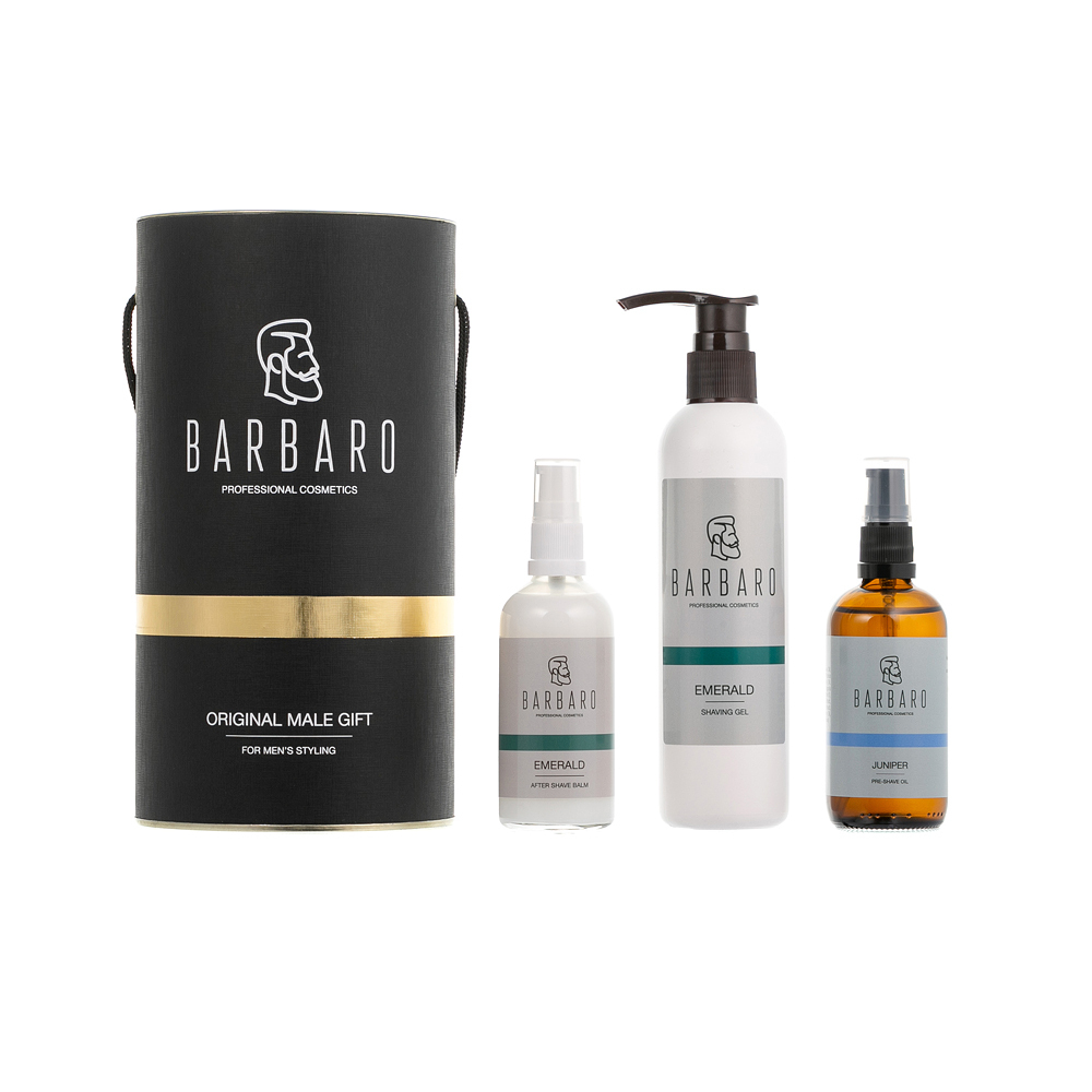 Barbaro Gift Box SHAVE №2 - Набор для бритья в брендированном тубусе