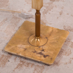 Напольный торшер из оникса и латуни