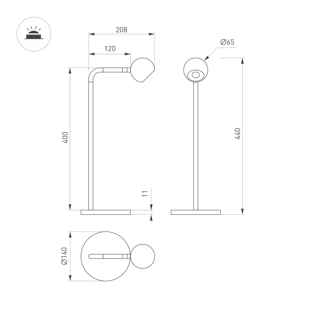Светильник SP-OTTORI-TAB-6W Warm3000 (WH, 30 deg, 230V) (Arlight, IP20 Металл, 3 года) 051021