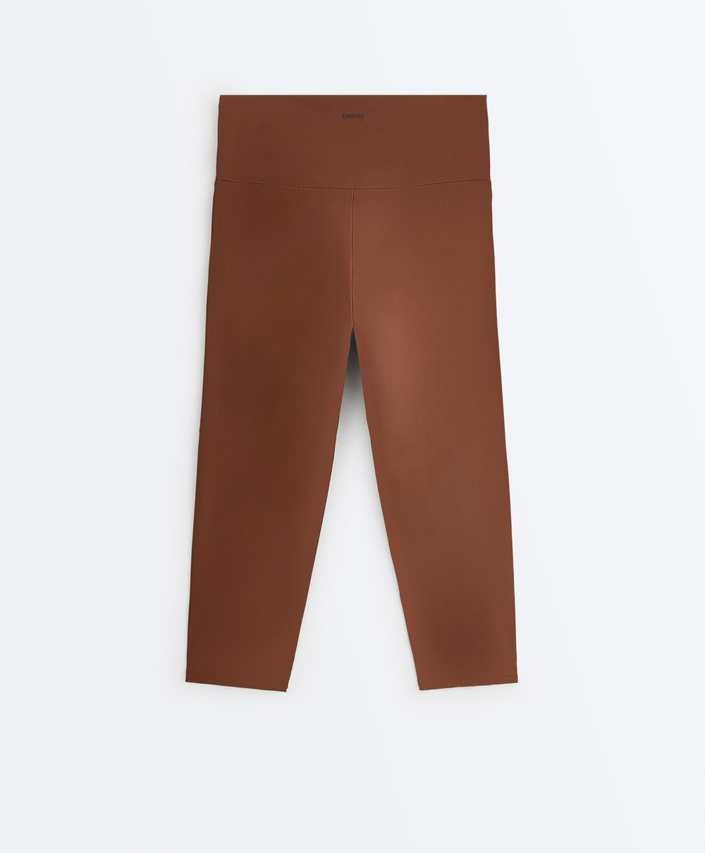 OYSHO Легинсы-капри Comfortlux Super с высокой посадкой 50 см, кофейный