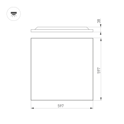 Светильник DL-TITAN-FRAMELESS-S600x600-40W Day4000 (WH, 120 deg, CRI90, 230V) (Arlight, IP40 Металл, 5 лет) 047923