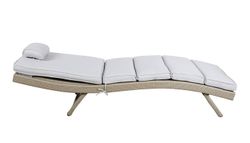 "Лиссабон" шезлонг из искусственного ротанга, цвет соломенный