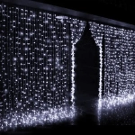 Гирлянда для улицы ЗАНАВЕС «Мерцание» ш2* в3,0 м 480 ламп LED, чёрный провод,1 реж.,IP-65, Белый (возможность соединения)
