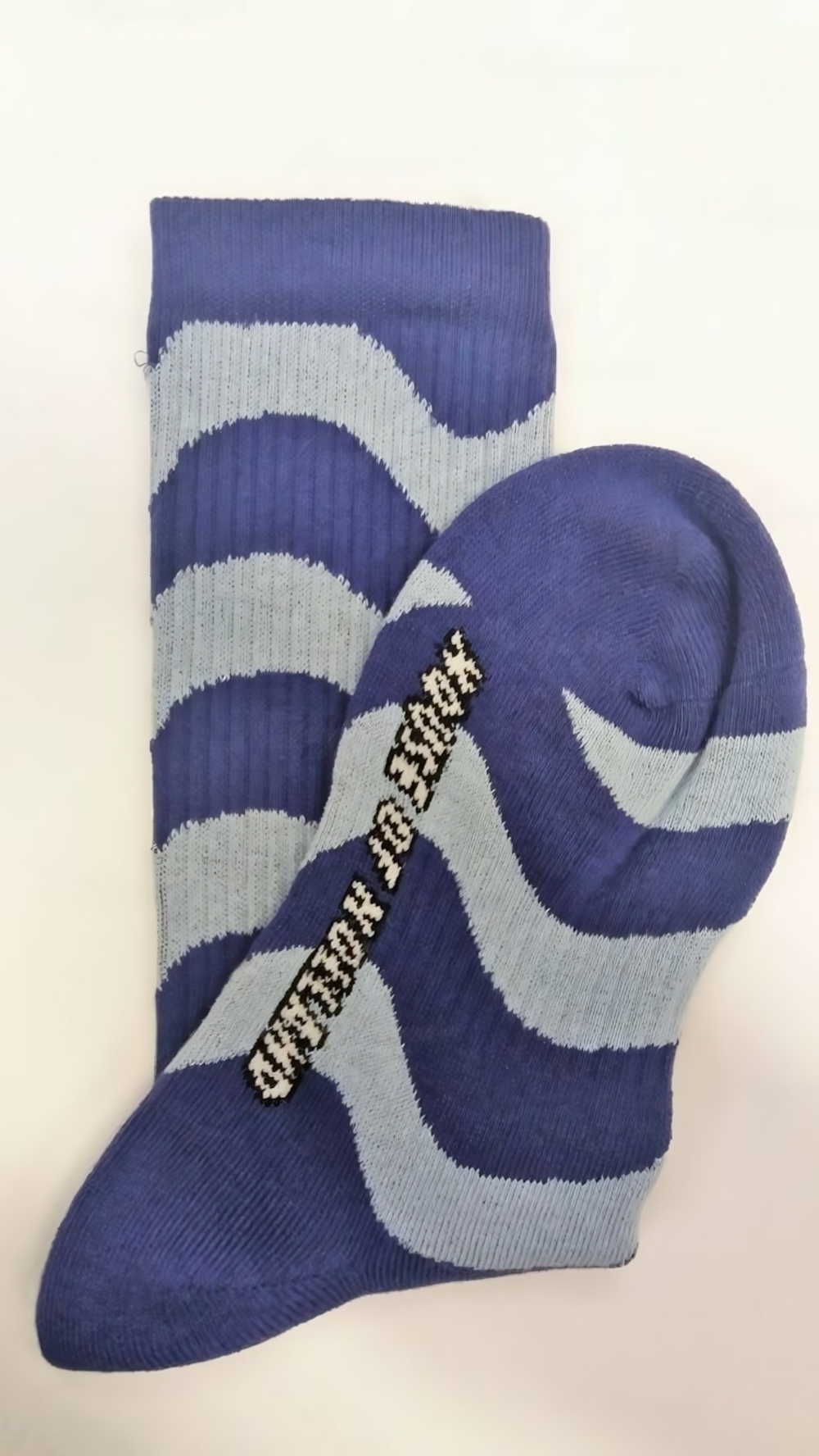 Сине-голубые гольфы в полоску (Размер: S-M-L) (Цвет: синий с голубым)