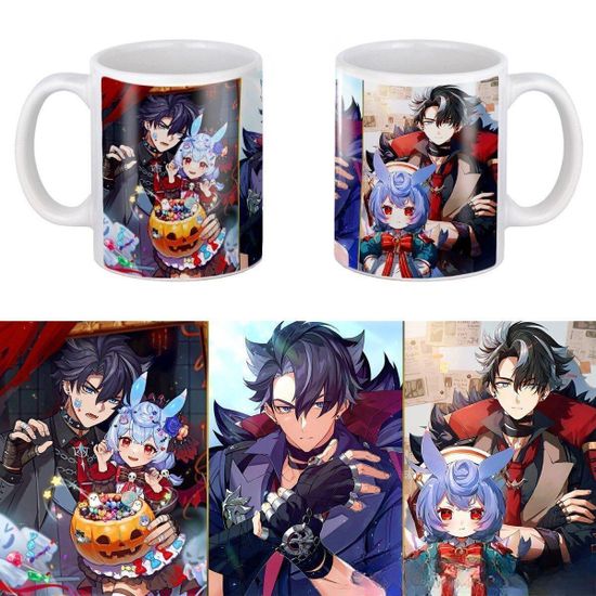 Кружка керамическая Геншин, Genshin, Ризли и Сиджвин, 330 мл