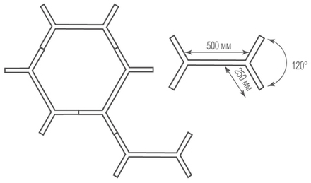 Накладной светодиодный светильник 57.6Вт 3000K