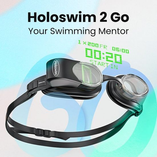 Очки для плавания Holoswim 2 Go AR Smart Swim Goggles (Black)
