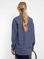 Рубашка Модная клеточка синего цвета