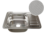 Мойка врез 65х50 (0,8) лев вып 3 1/2  MIXLINE 18см с сифоном ДЕКОР