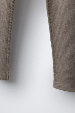 ZARA ЛЕГГИНСЫ В РУБЧИК, РЫЖЕВАТО-КОРИЧНЕВЫЙ