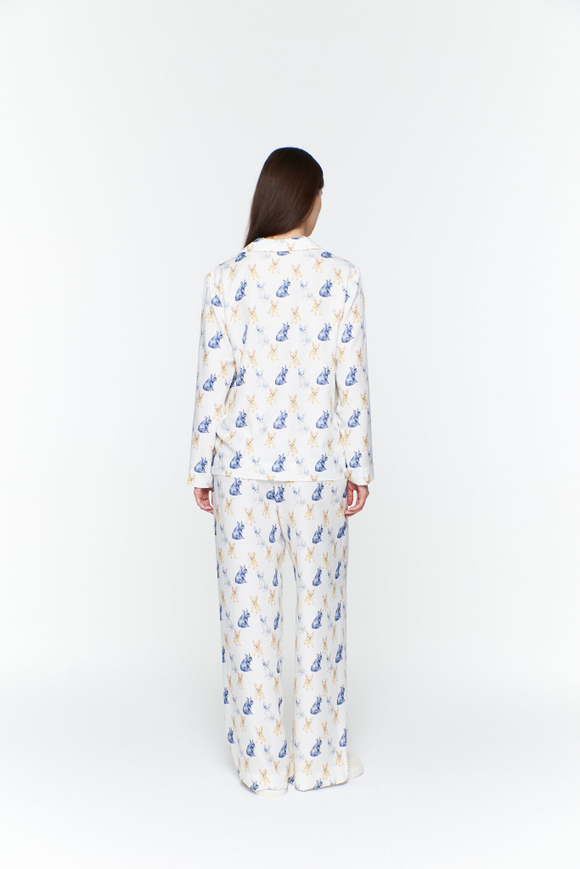 Блуза из вискозы с французскими бульдогами