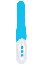 Голубой пульсирующий массажер - 26 см. (Цвет: голубой)