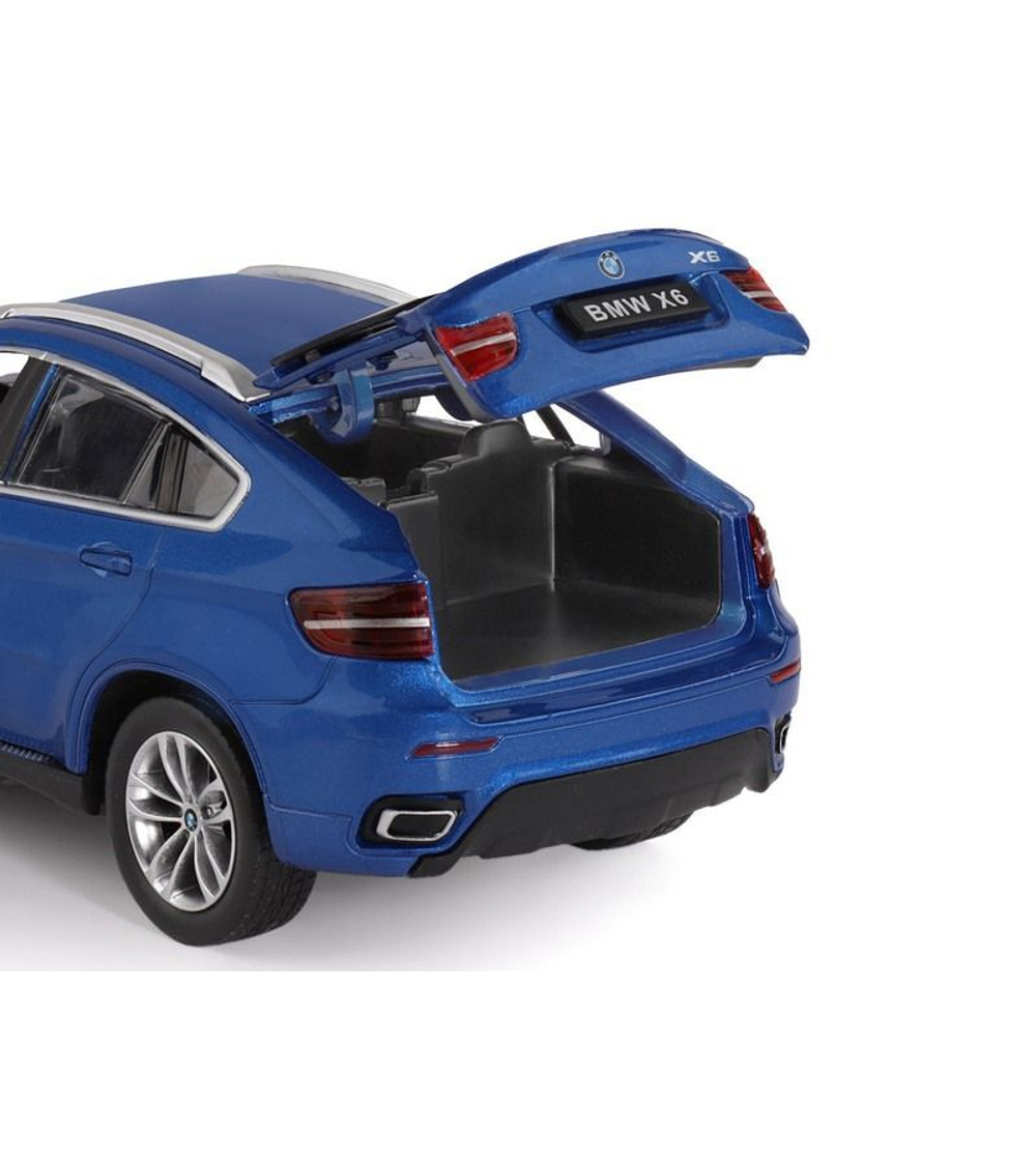 Машина "АВТОПАНОРАМА" BMW X6, синий, 1/26, звук, в/к 24,5*12,5*10,5 см