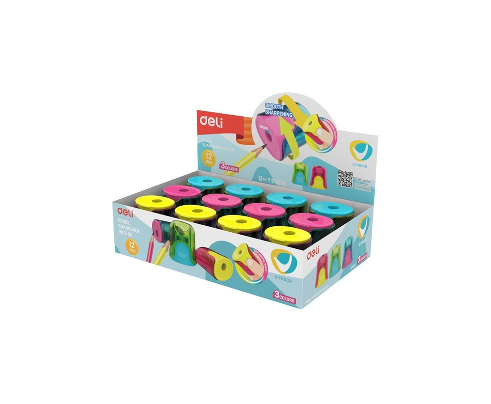 Точилка Deli U-touch цв. пластик с конт. ER01000