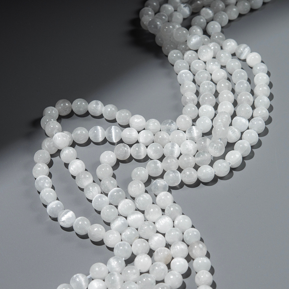 Селенит натуральный эконом, шар, 8мм